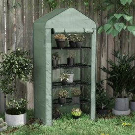 Sera pentru balcon si terasa din otel si PE 193x90x49 cm - Verde