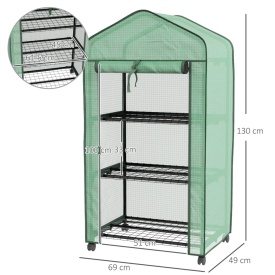 Sera pentru balcon si terasa din otel si PE 69 x 49 x 130cm - Verde