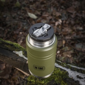 Termos M-Tac de 750 ml cu lingura pliabila - Oliv