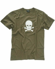 Tricou cu imprimeu skull - Oliv