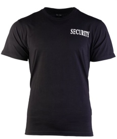 Tricou Security imprimat fata/spate - Negru