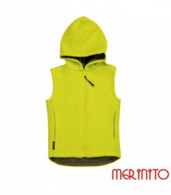 Vesta copii Merinito lana fiarta si merinos fleece - Verde fosforescent