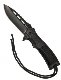 Briceag cu paracord si firestarter - Negru