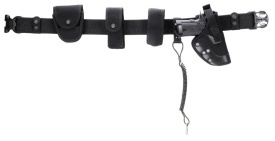 Centura Security din nylon cu 8 accesorii - Negru