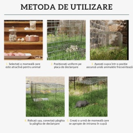 Cusca capcana pentru animale 93 x 31 x 34,5 cm