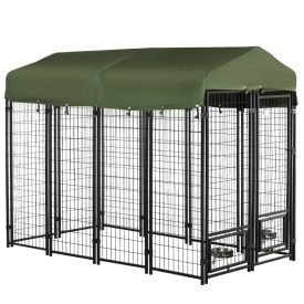 Cusca de exterior pentru animale de companie 244x122x183cm - Verde
