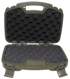 Cutie pentru pistol din plastic mare cu inchidere - Oliv