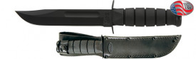 Cutit KA-BAR full-size teaca din piele - Negru