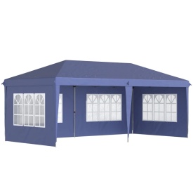 Foisor de gradina 6 x 3 m reglabil in Inaltime - Albastru