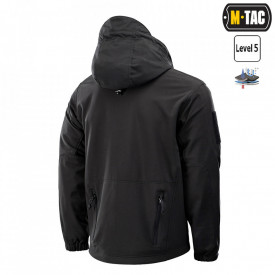 Jacheta Soft shell cu fleece - Negru