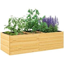 Jardiniera de gradina cu 3 zone de crestere si strat de protectie 140x60x40 cm