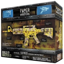 Kit pusca din carton cu munitie din hartie Zombie Slayer