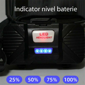 Lanterna de cap, PYRAMID®, 2000 Lumeni, 2x acumulatori inclusi, 4 moduri iluminare, ajustabila, lumina alba/rosie, L97