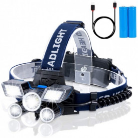 Lanterna de cap, PYRAMID®, 3000 lumeni, 2 acumulatori, ajustabila, camping, pescuit, service, electricieni, ciclism, L103