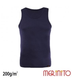 Maiou barbati Merinito 190/210g lana merinos - Albastru