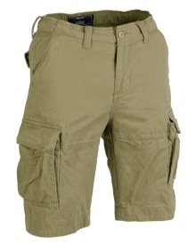 Pantaloni scurti vintage prespalati - Oliv