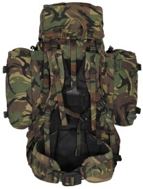 Rucsac militar NL 120 L cu buzunare laterale utilizat - NL camo