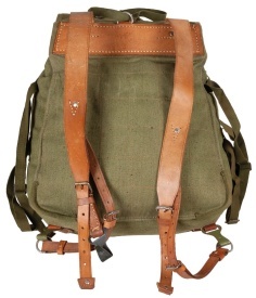 Rucsac romanesc cu bretele din piele 30 l - Oliv