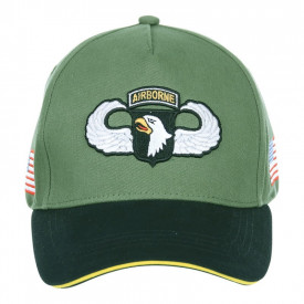 Sapca Baseball 101st Airborne WWII 3D - Verde