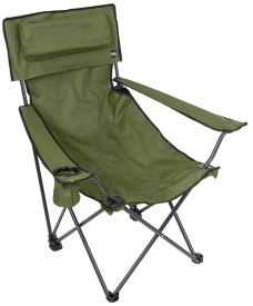 Scaun pliabil Deluxe cu spatar si cotiere - Oliv