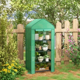 Sera pentru balcon si terasa din otel si PE 69x49x158 cm - Verde