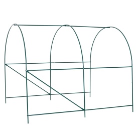Sera tip tunel de gradina structura din otel 245x200x198cm - Verde