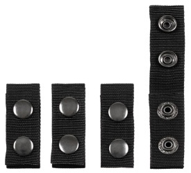 Set 4 suporturi pentru curea cu 2 capse - Negru