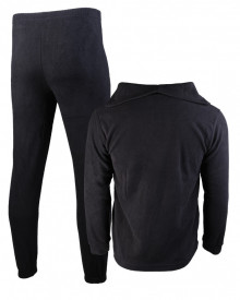 Set polartec cu guler - Negru