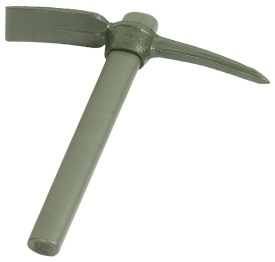 Tarnacop american din metal cu coada din lemn si husa - Oliv