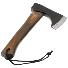 Topor Viking cu maner din lemn si husa din piele Fox