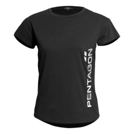 Tricou dama Whisper Pentagon Vertical - Negru