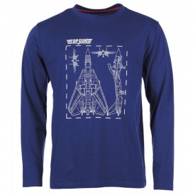 Tricou maneca lunga Top Gun - Navy