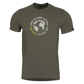 Tricou Pentagon Globe - Oliv