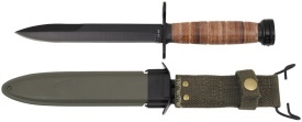 Baioneta militara US M4 maner din piele cu teaca din plastic M8 - Negru