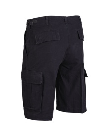 Bermude prespalate ripstop -  Negru