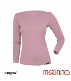 Bluza dama Merinito 240g lana merinos si bambus - Roz