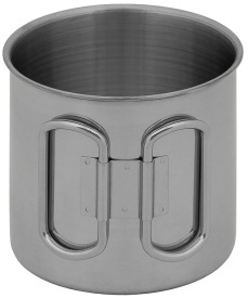 Cana din otel inoxidabil cu manere pliabile 450 ml