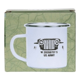 Cana emailata US Army 300ml - Alba