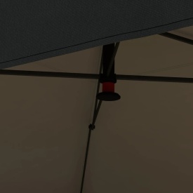 Foisor Pliabil de 3.6 x 3.6 m cu extindere de marchize duble - Negru