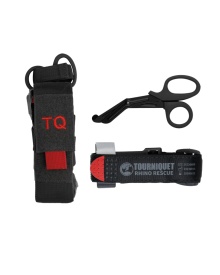 Garou tactic RHINO RESCUE cu husa de transport si foarfeca inclusa - Negru