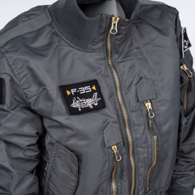 Jacheta de aviator F-35 pentru copii - Gri