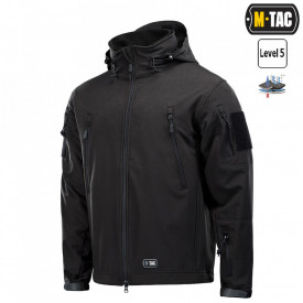 Jacheta Soft shell cu fleece - Negru