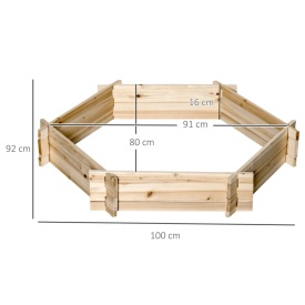 Jardiniera de exterior fara baza si cu structura de blocare 100x92x16cm