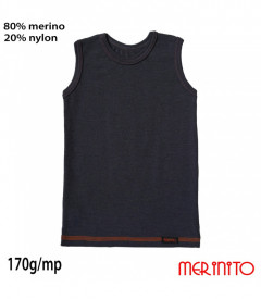 Maiou copii Merinito Vintage Denim 80% lana merinos 20% nylon - Negru