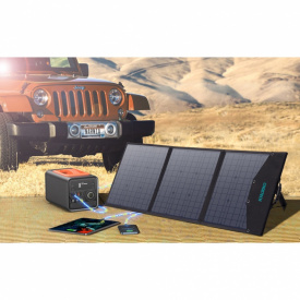 Panou solar pliabil, camping, pescuit, drumetii de 120W, 1 X USB TYPE C / 2 X USB TYPE A SI IESIRE DC, PS-120-3
