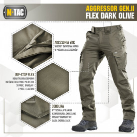 Pantaloni Aggressor Gen II Flex - Dark Olive