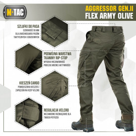 Pantaloni Aggressor Gen II Flex - Oliv