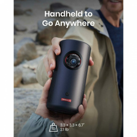 Proiector video portabil Anker Nebula Capsule 3 Laser, 1080p, WiFi, 300 ANSI-Lumen, Dolby Digital, Android TV 11.0, Negru