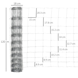 Rola plasa de sustinere 26 x 1.2 m zincata - Argintiu