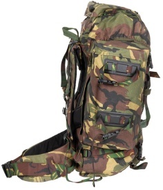Rucsac militar NL  60 L cu buzunare laterale utilizat - NL camo